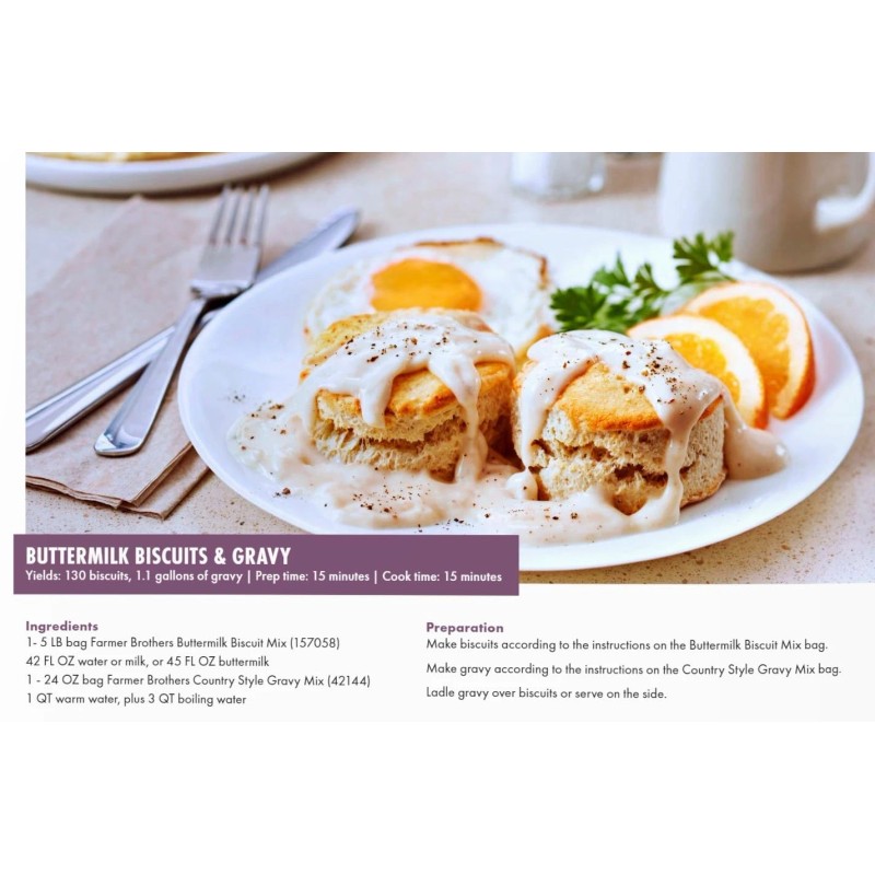 Farmer Brothers 1.5 Pound Gravy Mix Powder Makes 1.1 Gallons