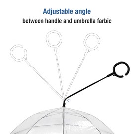 Lesypet Dog Umbrella - Adjustable Pet Dog Umbrella with Leash for Small Pets (Upgraded Flexible Handle)