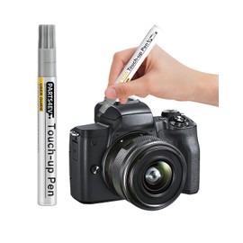 Bright Black Touch Up Pen - Compatible with Metal Camera Bodies Repair Pen for Quick Repair of Case Scratches on SLR & System Cameras, Includes Spare Tip