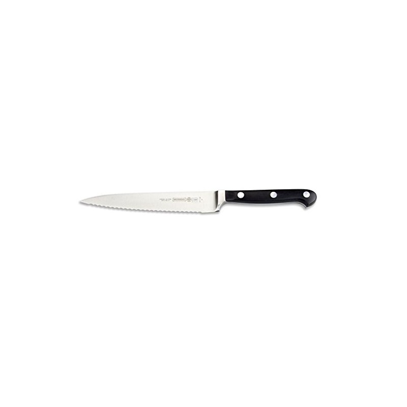 Mundial 5100 Series 6-inch Utility Knife with a serrated edge,