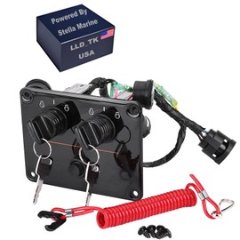 Dual Twin Engine Key Switch Panel Compatible with Yamaha Outboard 6K1-82570-08, 6K1-82570-11, 6K1-82570-13, 6K1-82570-14, 6K1-82570-15 Newer