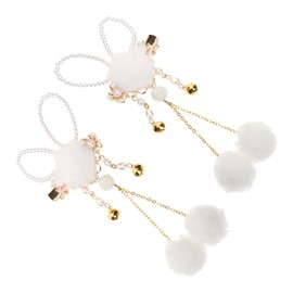 Beavorty 1 Pair Easter Bunny Ears Headband for Cute Hair Clip with Pom Poms for Hair Accessories and Easter Celebrations