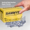 Sammys 8003957-25 Vertical Rod Anchor Super Screw with 1/4 in.