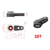 TCRC 7075 Aluminum 25T Micro Servo Horn with M2.5 Threaded