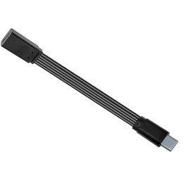 STUPDOLERI 90 Degree USB C Extension Cable Type C Flat Data Line USB C 2.0 Male to Female Extension Short Cord for Data Transfer and Charging (CF-CMST, 10CM/0.3FT)