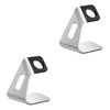 Housoutil 2pcs Charging Stand for Stylish Silver Dock Anti-Slip Stability