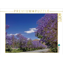 CALVENDO Jigsaw Puzzle Blooming Jacaranda Avenues - Bonnievale, South Africa 1000 Pieces Puzzle Landscape | 1000 Pieces Laying Size 64 x 48 cm Photo Puzzle for Happy Hours
