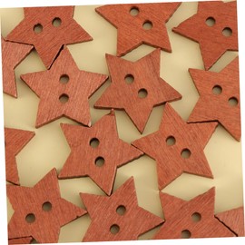 Operitacx 200 Pcs 2 Embellishment Button Baby Buttons Decorative Vintage Decor Vintage Sewing Buttons Five-Pointed Star Buttons DIY Buttons Button for Clothing Coats Wooden Crafts Bamboo