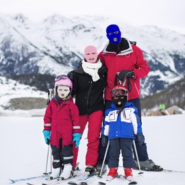 3 Hole Winter Knitted Mask, Full Face Cover Ski Scarf Mask Warm Balaclava for Adult Skiing, Motorcycle, UV Protection,Wind Protection Grey