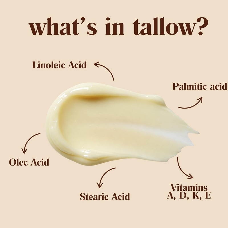 Krava Naturals Beef Tallow for Skin, Beef Tallow for Face,