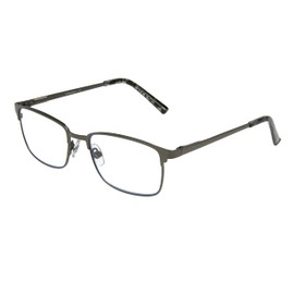 Foster Grant men's Braydon Glasses E.readersÂ™ Blue Light Reading Glasses, Gunmetal, 54mm US
