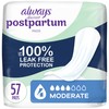 Always Discreet Postpartum Incontinence Pads, Moderate Absorbency, 57 Count