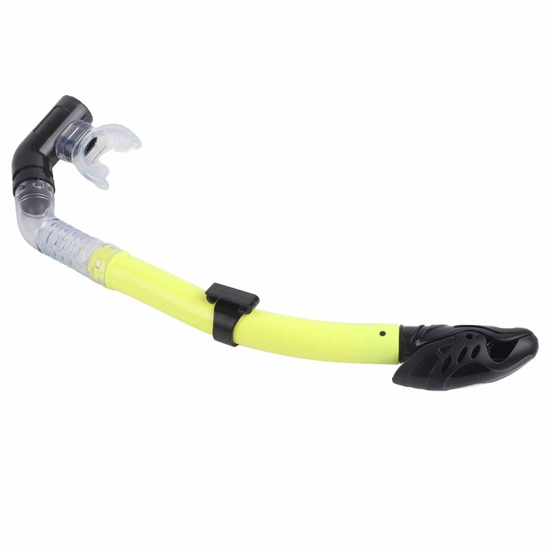 Durable Full Dry Swimming Diving Snorkel with Silicone Mouthpiece (yellow)