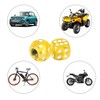 X AUTOHAUX 4pcs Yellow Dice Shape Wheel Tire Valve Air