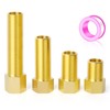 GASHER 4PCS Extension Brass Pipe Fitting, 1/2" Female to 1/2"