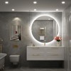 FTOTI 24 Inch LED Round Mirror,Backlit Lighted Bathroom Mirror,6000K Wall