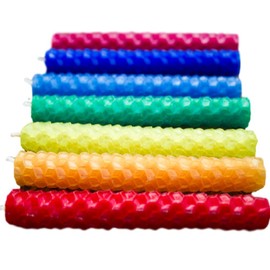 Rite Lite Honeycomb Beeswax 45ct Chanukah & Birthday Candles 4" Eco-Friendly & Multi Color