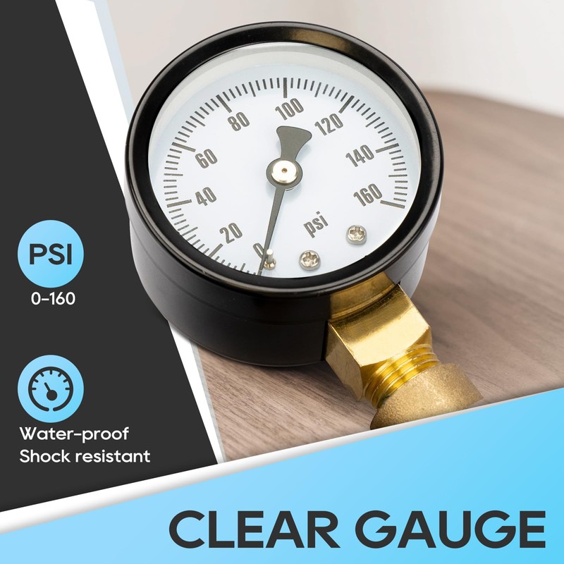 RVGUARD RV Water Pressure Regulator Valve, Brass Lead-Free Adjustable Water