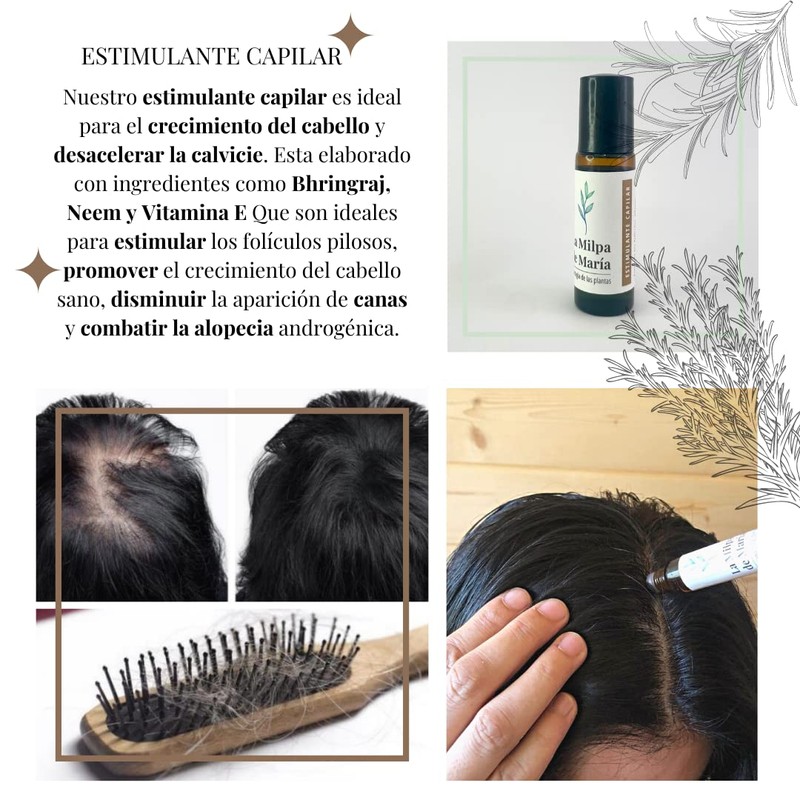 ESTIMULANTE CAPILAR/combate calvicie/promueve el crecimiento de cabello nuevo.