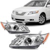 SCITOO Headlight Assembly for 2007-2009 Toyota Camry 4-Door Headlamp Chrome
