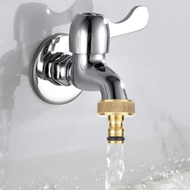 Garden Hose Tap Connector, 1 Inch Brass Female Threaded Tap Connector Garden Tap Hose Connector Quick Connect Fittings, Hose Pipe Fittings for Hosepipe, Threaded Faucet Adapter