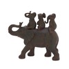 Deco 79 Polystone Elephant Decorative Sculpture Home Decor Statue, Accent