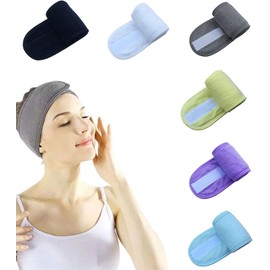 6 PCS Diadema de Spa Facial, 6 Unidades Spa FacialDiadema Cabeza, Diadema adhesiva, Ajustable, Absorbentes y Antideslizantes para Mujer, Bandas para el cabello, Toalla para el Cabello, para Lavado Facial, Ducha, Yoga, Cuidado de la Piel