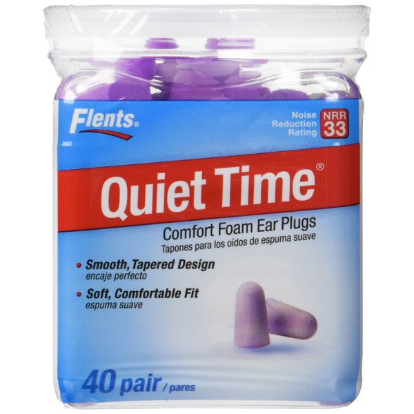 Flents Quiet Time Soft Comfort Ear Plugs NRR 33 (2-40 Count)
