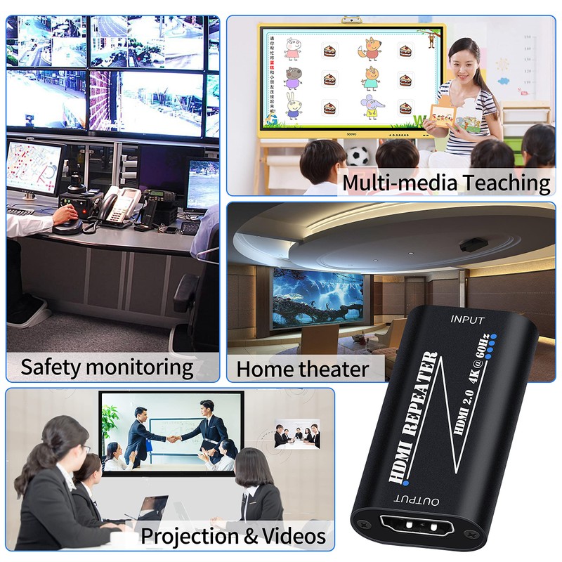 HDMI Amplifier Signal Booster Repeater, 4K@60Hz 80FT / 1080P 145FT