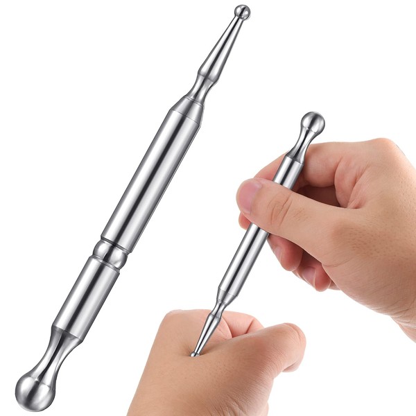 Stainless Steel Acupressure Bar Massage Pen Manual Acupressure Pen-Deep Tissue Massage Tool Relaxing Acupuncture Tools Massage Tools for Full Body Relaxing