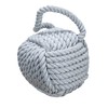 Nautical Rope Knot Decorative Cotton Door Stop, Grey