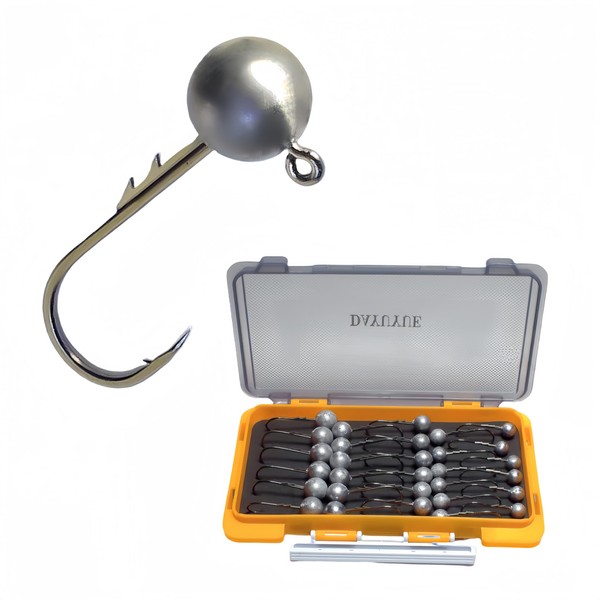 DAYUYUE Fishing Jig Heads Soft Lure Hooks 30pcs 3.5g 5g