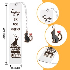 DTOFOOT 2 Pack Funny Bookmarks for Women Book Lover Bookish Book Marker for Birthday Gifts with Stainless Steel Bookmarks for Mom Kids Teachers Friends