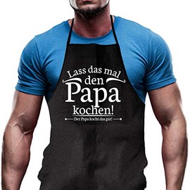 Shirtoo Cooking Apron as a Fun Gift for Men and Hobby Chefs for Birthday or Christmas (German Language Motif)