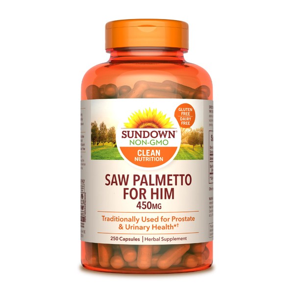 Sundown Saw Palmetto Supplement, Supports Men’s Health, 250 Capsules