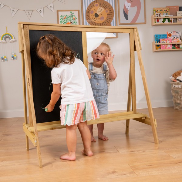 TP Toys Chalkboard and Painting Easel for Kids. Wooden Double