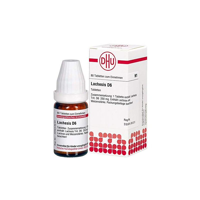 DHU Lachesis D6 Tablets, Pack of 80 Tablets