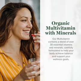 Global Healing Center - USDA Organic Multivitamin for Women & Men - Vitamins Include A, C, D, & More for Your Overall Health & Wellness Needs - Complete Daily Multi Vitamin Nourishment (120 Capsules)