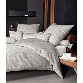 Janine Mako Satin Bed Linen Modern Classic 40 x 80 cm Natural Colour 37