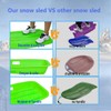 Sufcnire 3 Piece Plastic Sled Board, Winter Snow Sled with