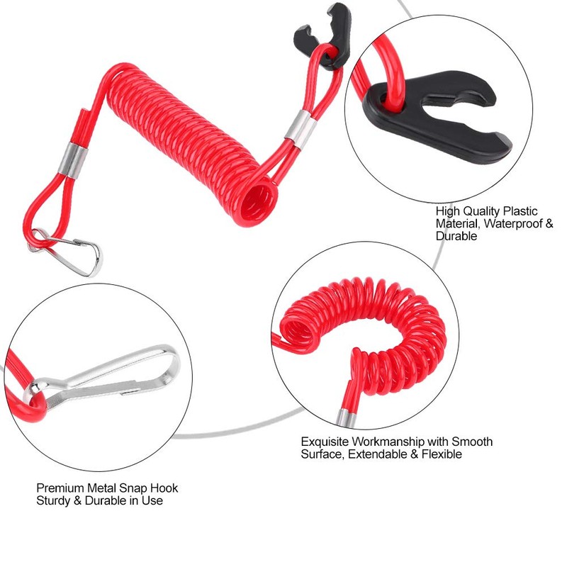 Keenso Outboard Kill Switch Reminder Cable, Outboard Ignition Switch Reminder