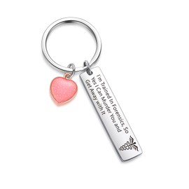 ZNOSVEI Court Doctor Keychain Forensic Science Keychain Rod Of Asclepius Gift Coroner Jewelry, Court Doctor Keychain, Standard