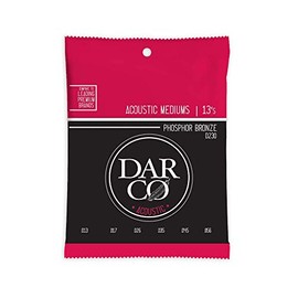 Cuerdas para guitarra acústica Darco®, bronce fosforoso, calibre medio, tono brillante y equilibrado con rendimiento confiable, cuerdas asequibles par