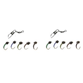 Set of 2 Behr Premium Special Hegene Fishing Hooks with 5 Hooks Size 14 + Free Petri Heil! Sticker