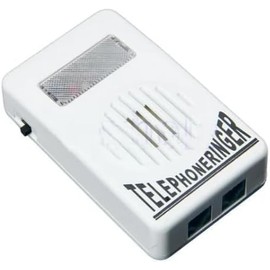 White Telephone Ringer Amplifier Bell Extra-Loud Telephone/Phone Ringer Use Safety Small in Size and Light in Weight,External Ringer for Cell Phone Landline Phones,Telephones and Accessories