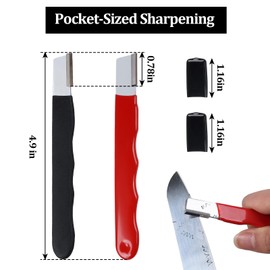 2 Pack Pocket Sized Garden Tool Blade Sharpener Sharpening Tool for Pruners, Shears, Knives, Axes Portable & Easy to Use for Gardening, Camping, Outdoors