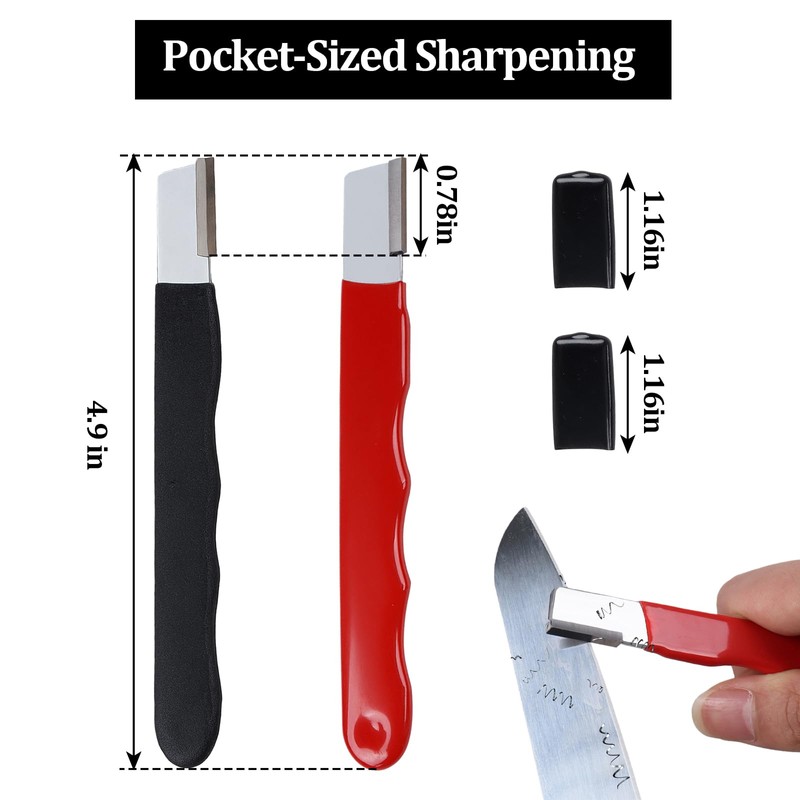2 Pack Pocket Sized Garden Tool Blade Sharpener Sharpening Tool