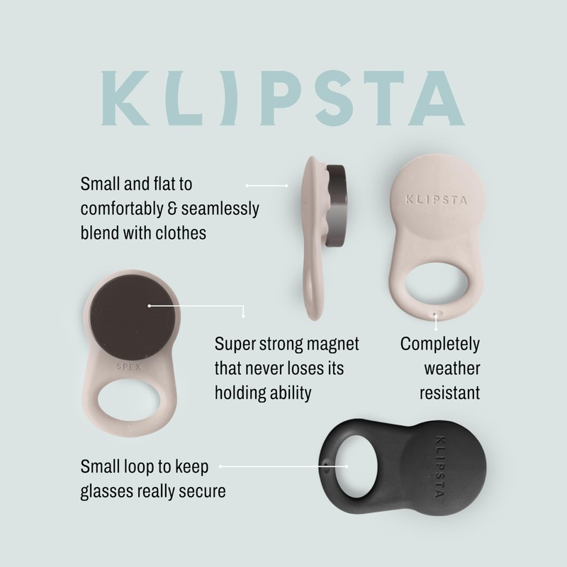 KLIPSTA SPEX Glasses Clips (Olive Green 2-pack) - Magnetic Glasses