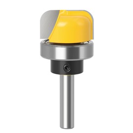 Bestgle 8mm Bowl and Tray Template Router Bit with Bearing Woodworking Milling Cutter Tool (1-1/8" Width, 5/8" Depth, 1/4" Radius)