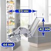 Kit 2 Pieces Integrated Fridge Door Hinges Top and Bottom